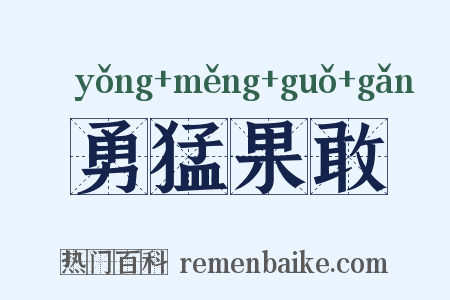 勇猛果敢是什么意思的图片